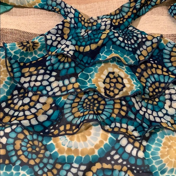 2 ruffled neck tie blouses - Picture 2 of 6